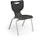Mooreco Hierarchy School Chair, 4 Leg, 16" Chrome Frame, Black Armless Shell, PK5 53316-5-BLACK-NA-CH - alternate 1